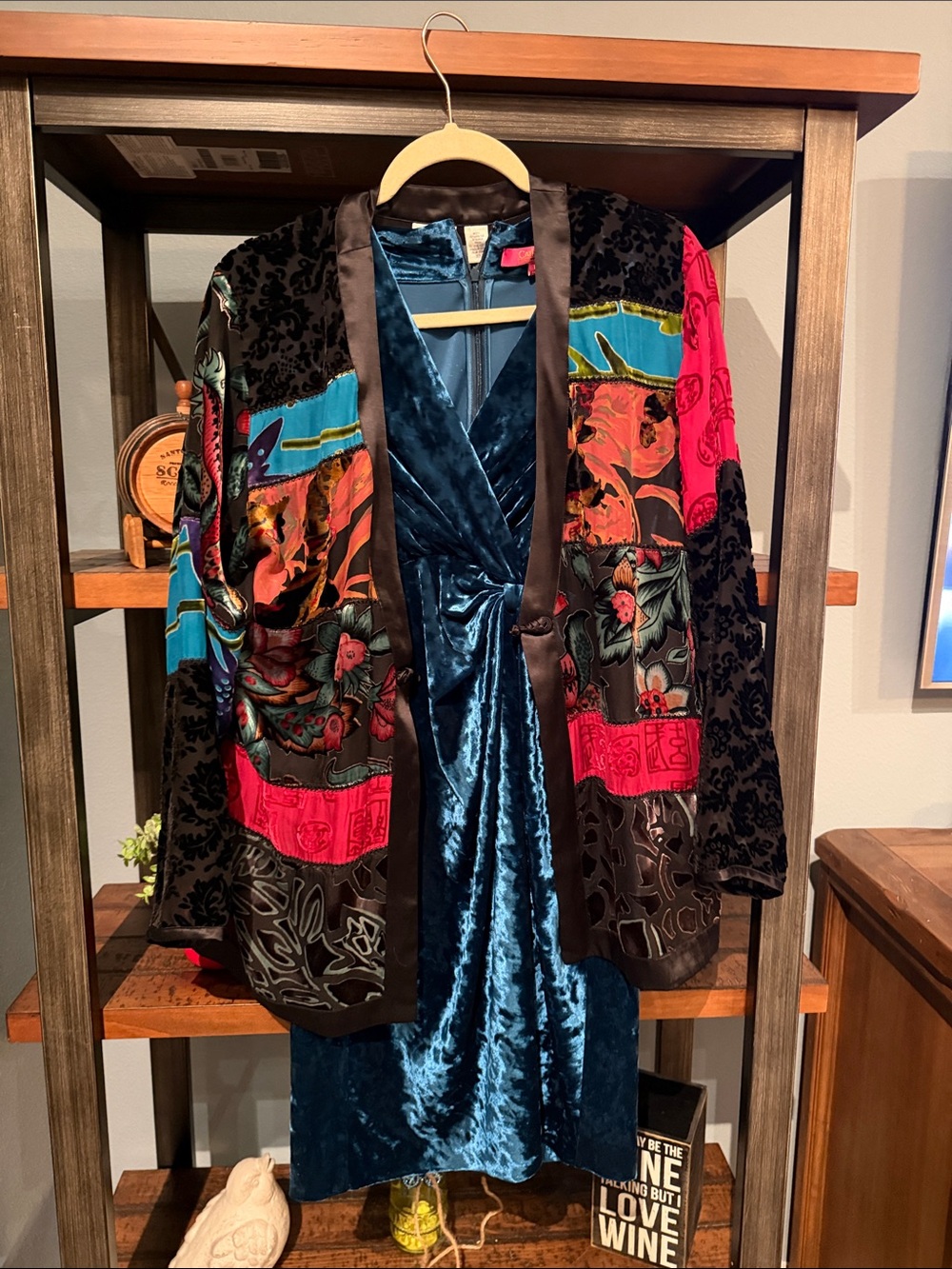 Catherine Malandrino Velvet dress Open-Front Jacket — Teal, Red, Black Chicos 2
